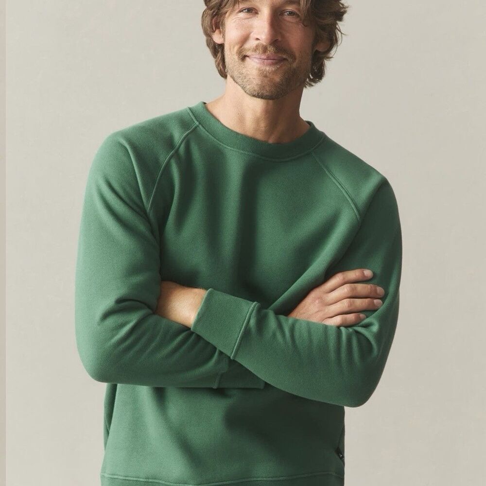 American Giant Sweatshirt Mens Large Hunter Green Midweight Crewneck USA NEW